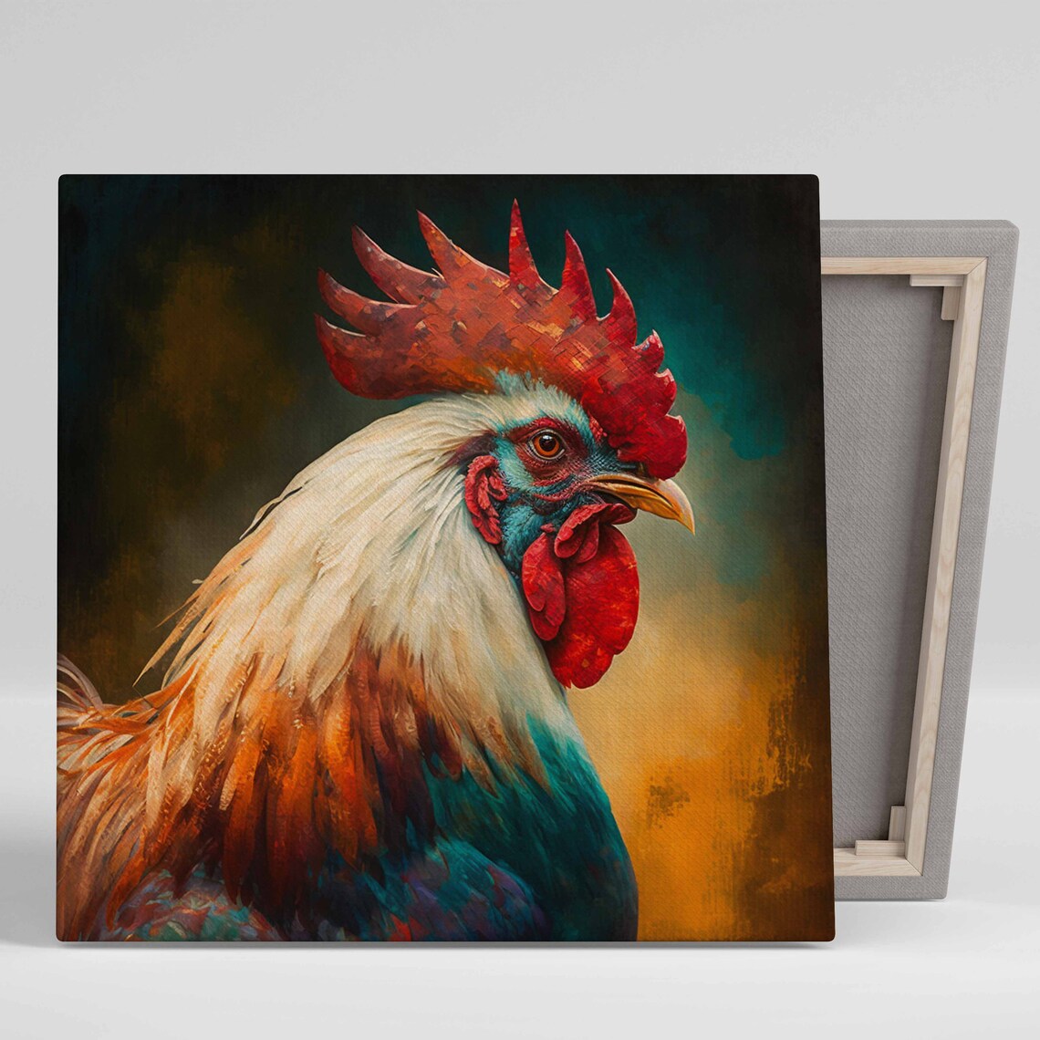 Rooster Rustic Wall Art Print, Farmhouse Decor