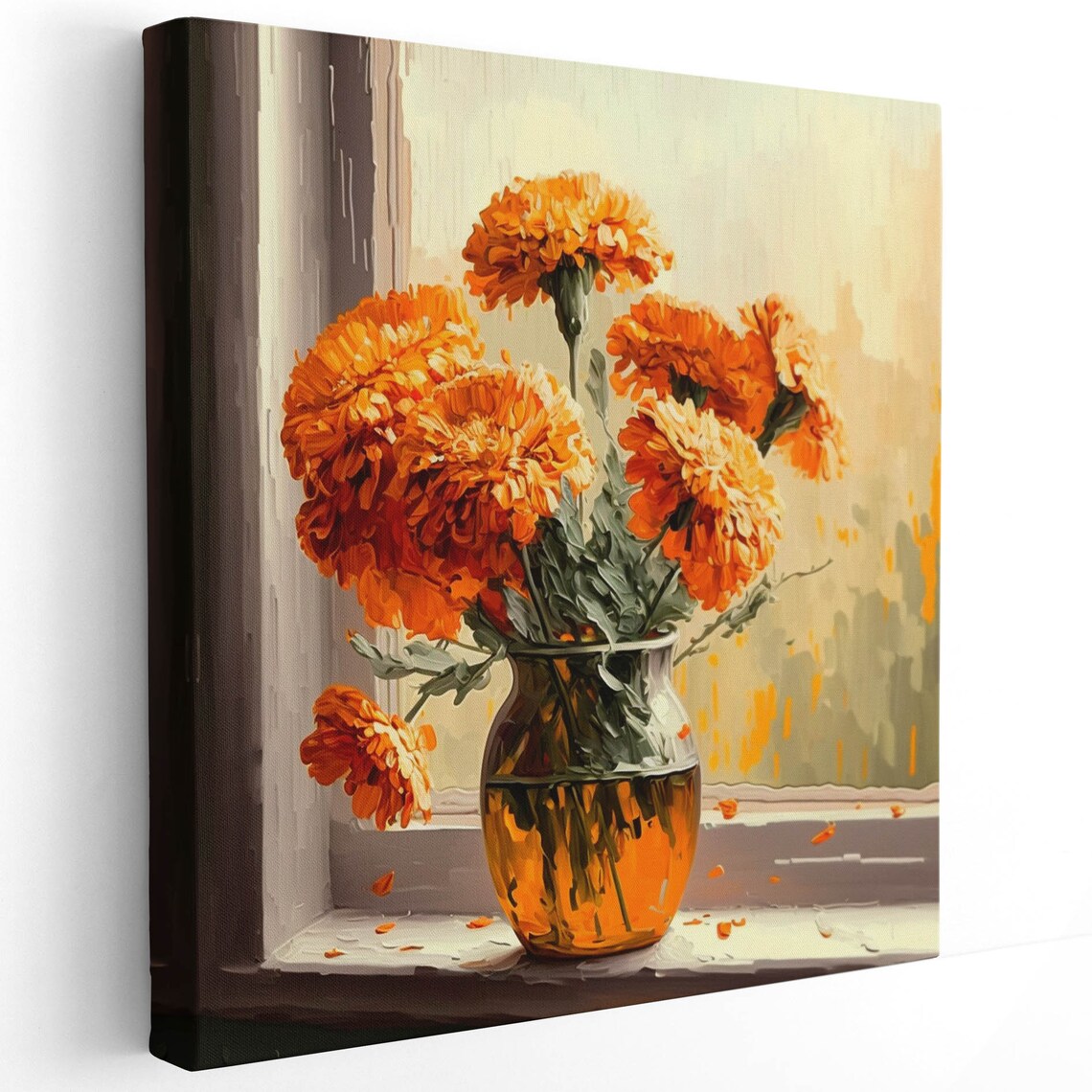 Marigold Botanical Art Print, Flower Wall Decor - Image 2