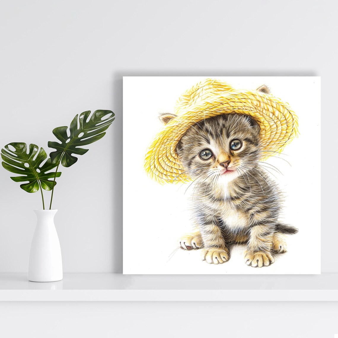 Sunshine Kitten Nursery Wall Art Print, Whimsical Decor - Image 2