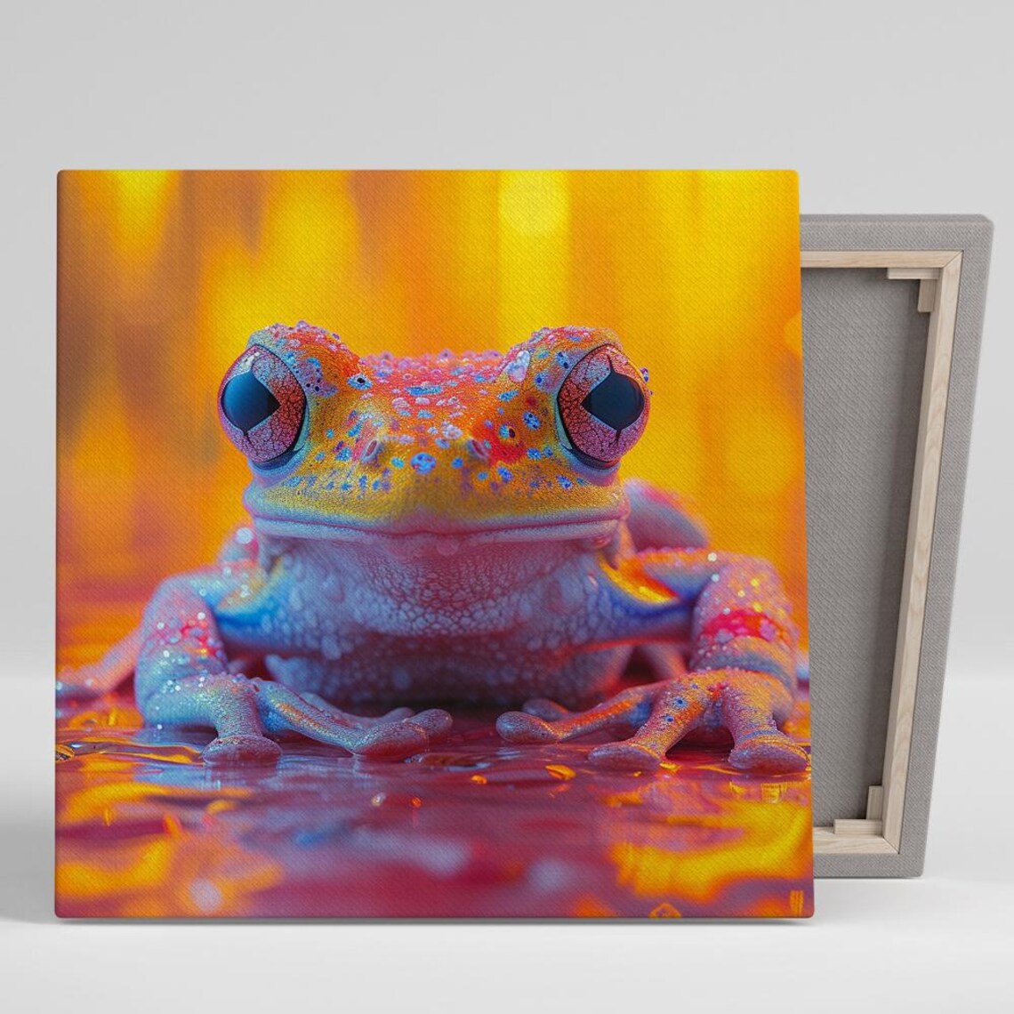 Vibrant Frog Animal Nature Decor, Wall Art Print