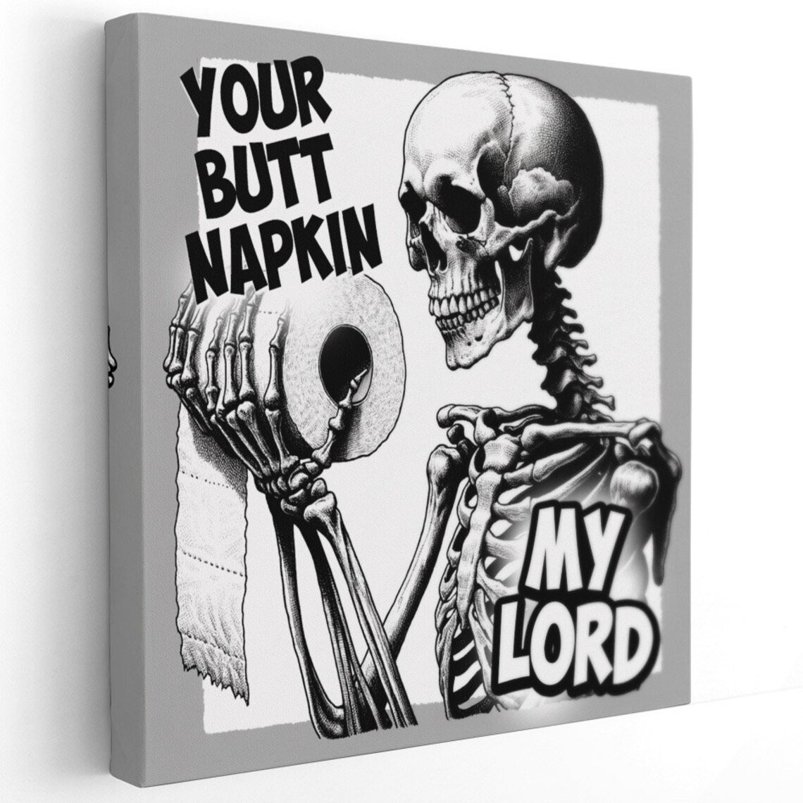 Skull Bathroom Wall Art Print, Spooky Gothic Decor - Image 2