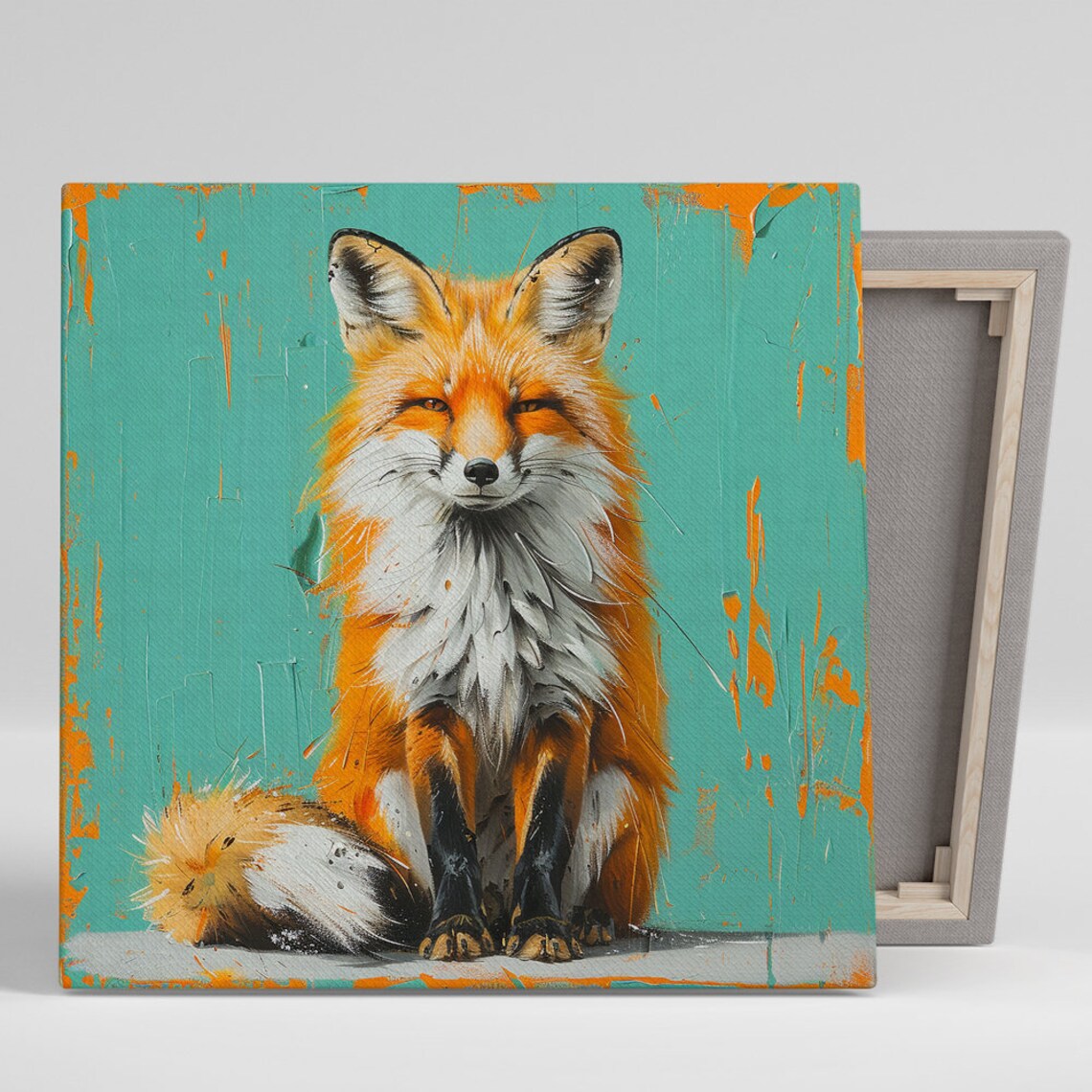 Fox Portrait, Whimsical Modern Decor Art Print