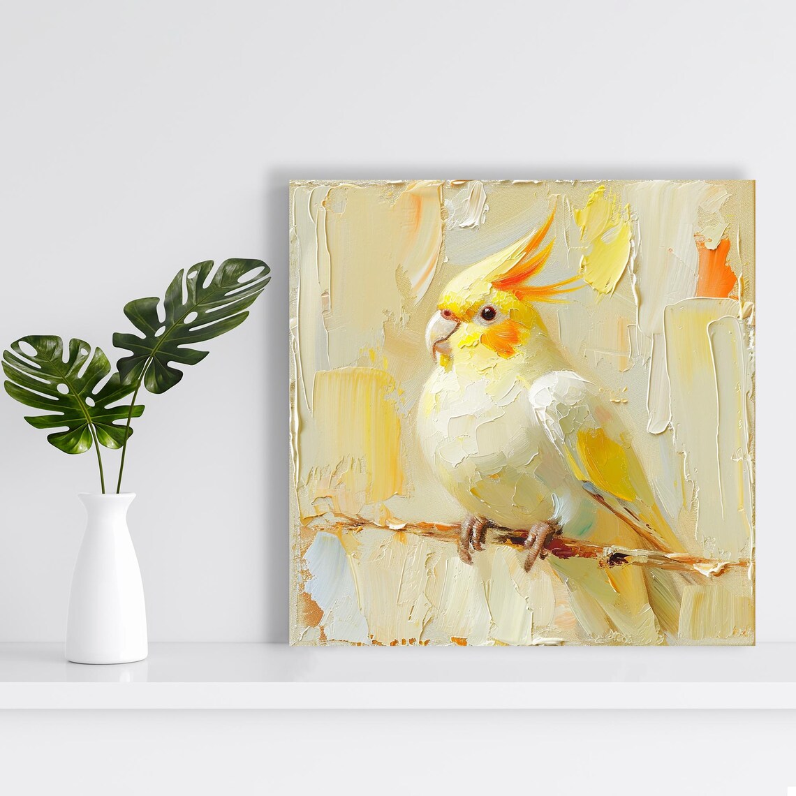 Cockatiel Contemporary Whimsical Decor Art Print - Image 2