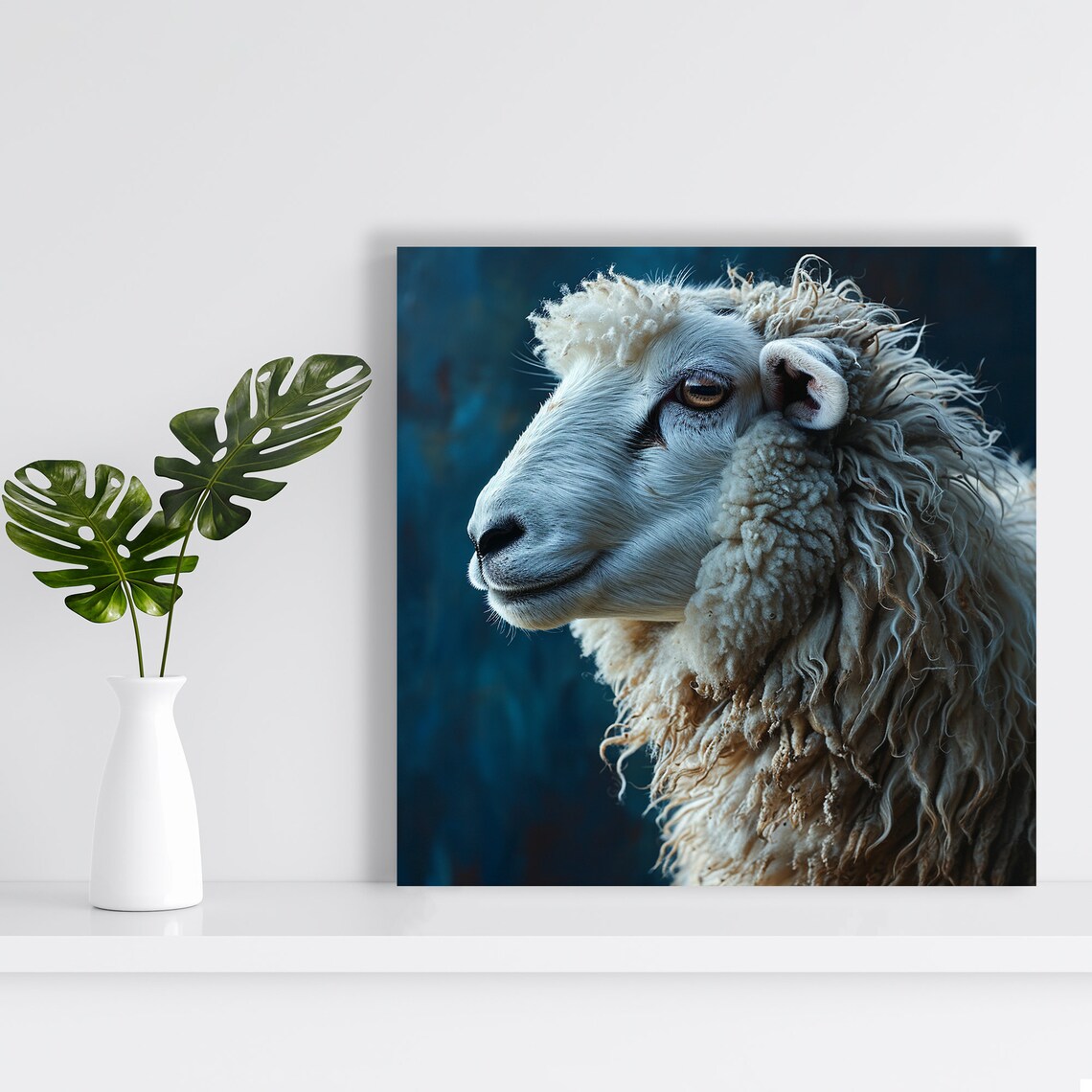 Sheep Rustic Farmhouse Art Print for Living Room - Image 2