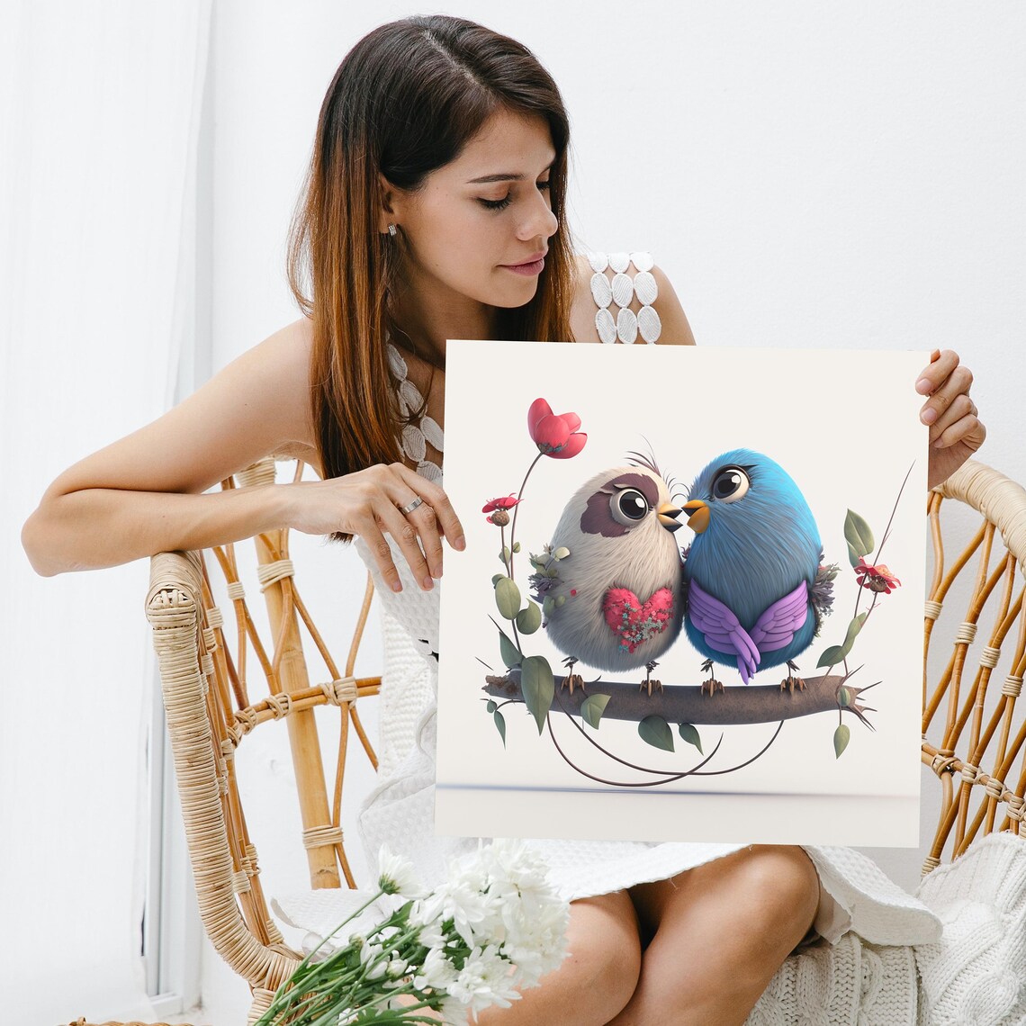 Love Birds Valentine's Day Poster, Romantic Wall Decor - Image 3