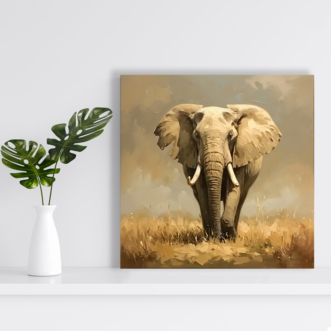 Elephant Contemporary Safari Minimalist Art Print - Image 2