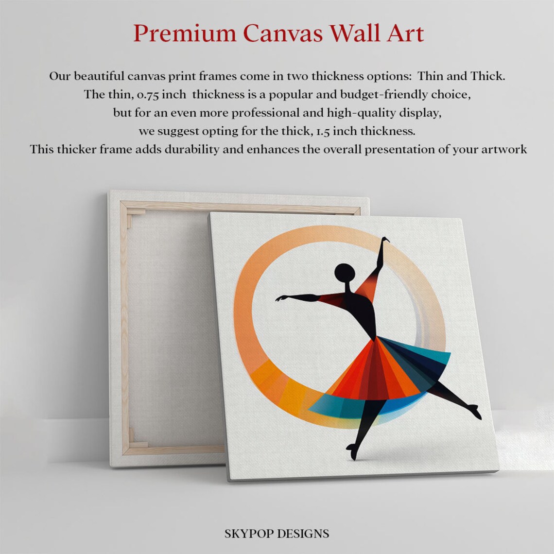 Abstract Dancing Girl, Contemporary Dance Art Print - Image 2