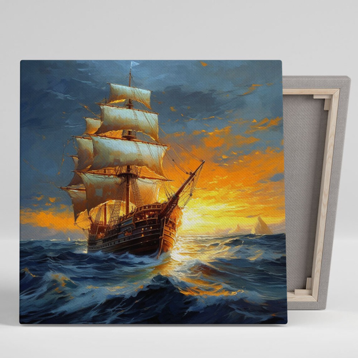 Sailing Boat Seascape Art Print for Coastal Rooms