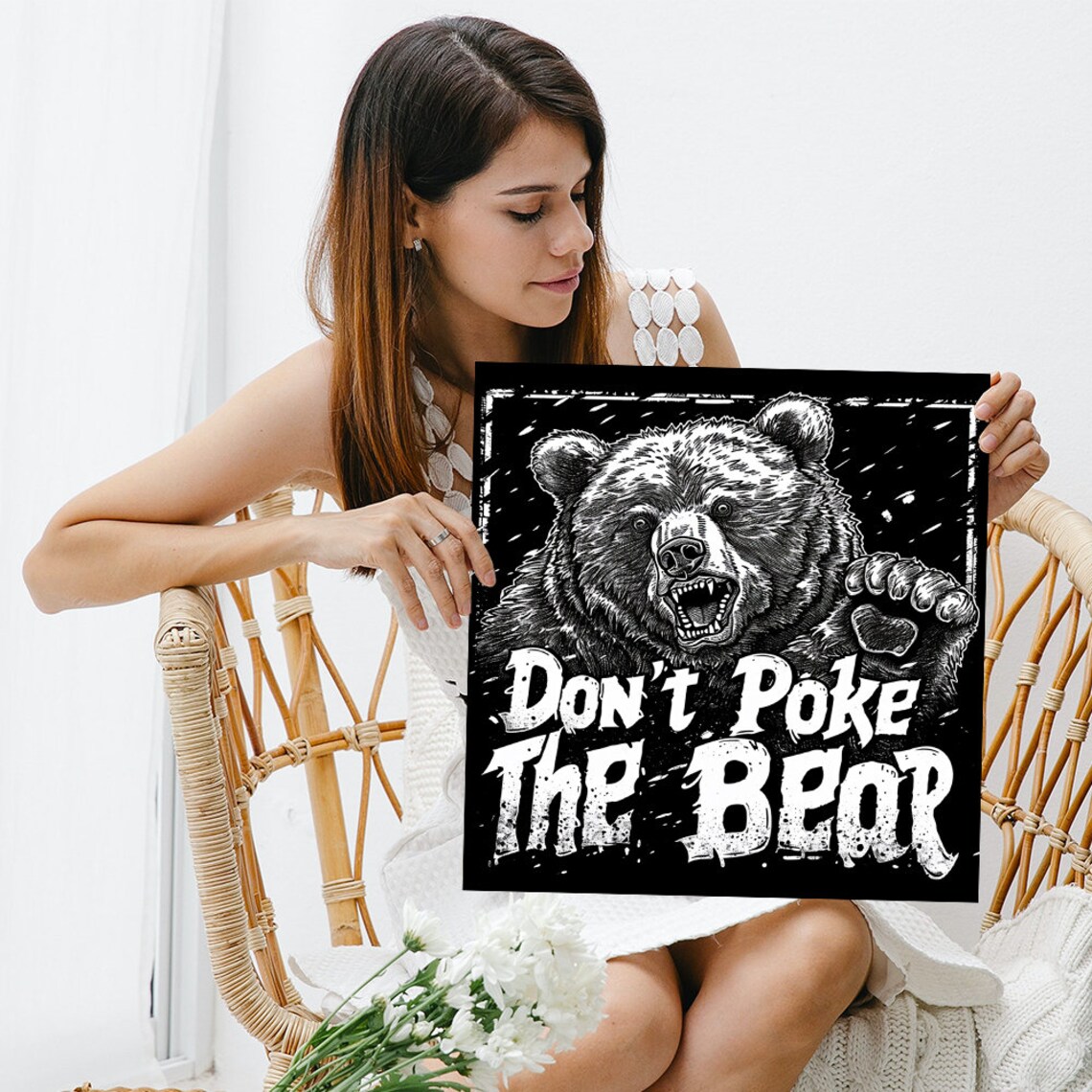 Ferocious Bear Warning, Modern Decor Art Print - Image 3