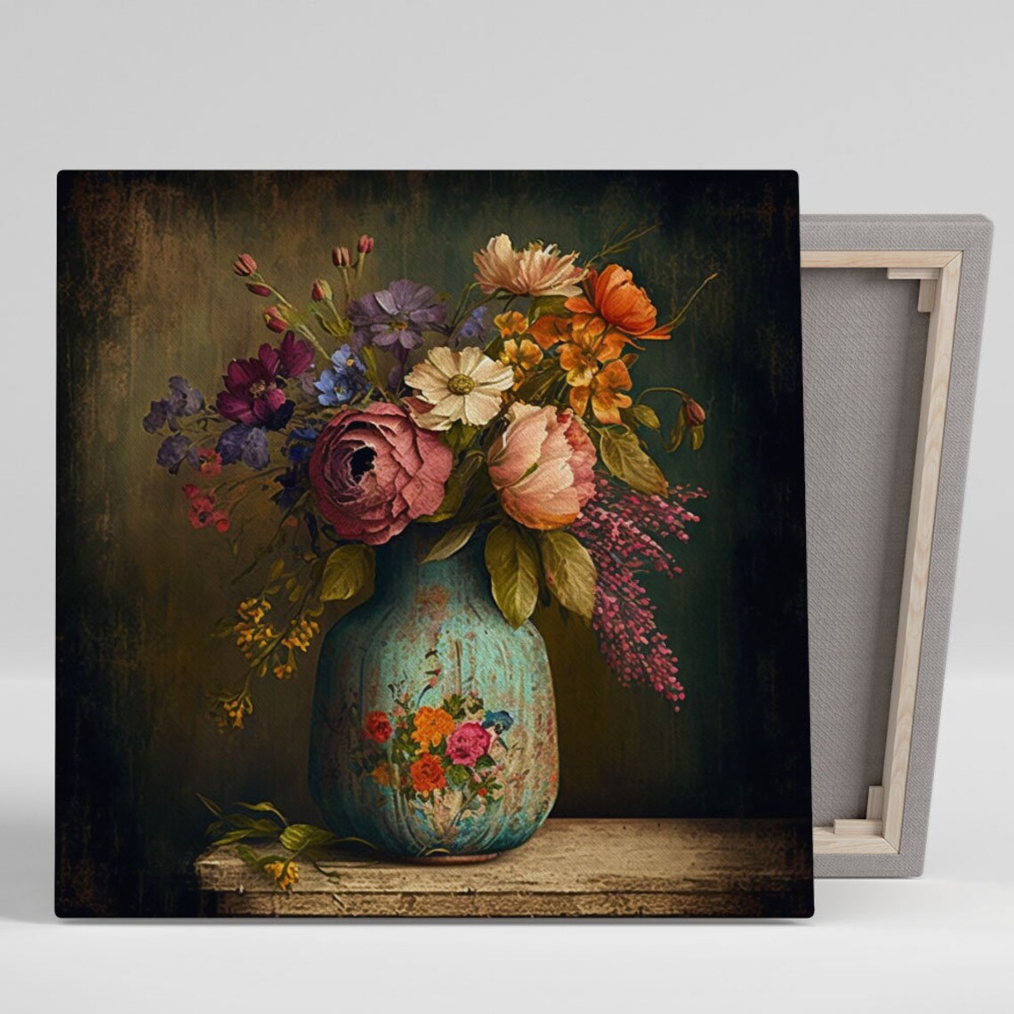 Flower Vase Botanical Art Print for Living Room
