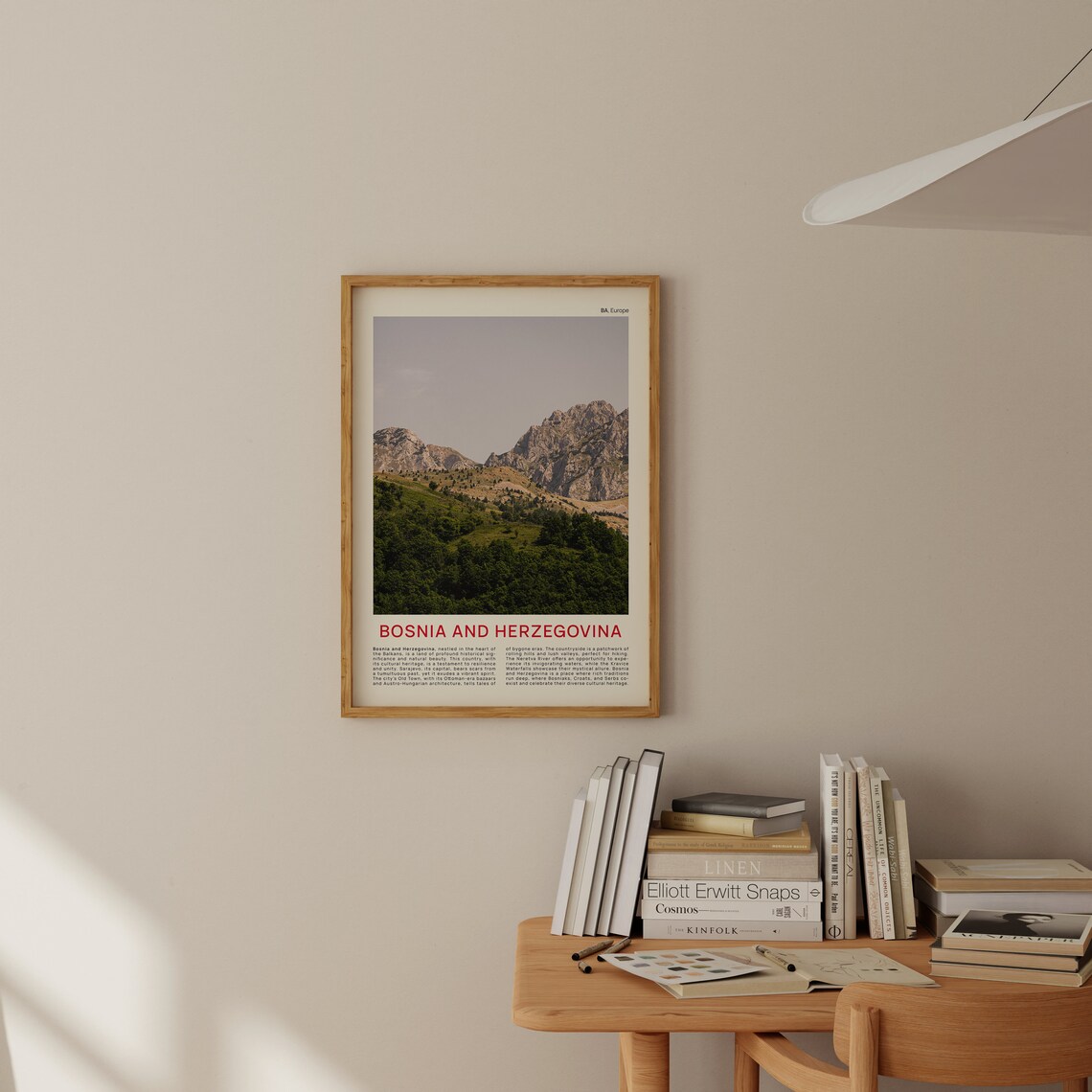 Bosnia And Herzegovina Mountain Peaks Film Photo Travel Poster - Image 2