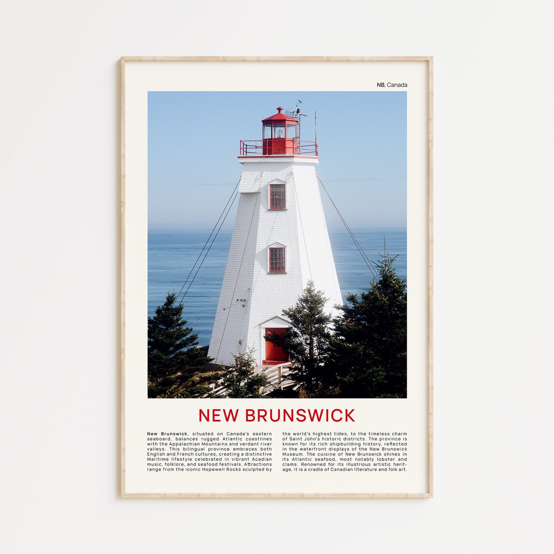 New Brunswick Print Film Photo New Brunswick Wall Art New Brunswick Poster New Brunswick Photo New Brunswick Poster Print Wall Decor