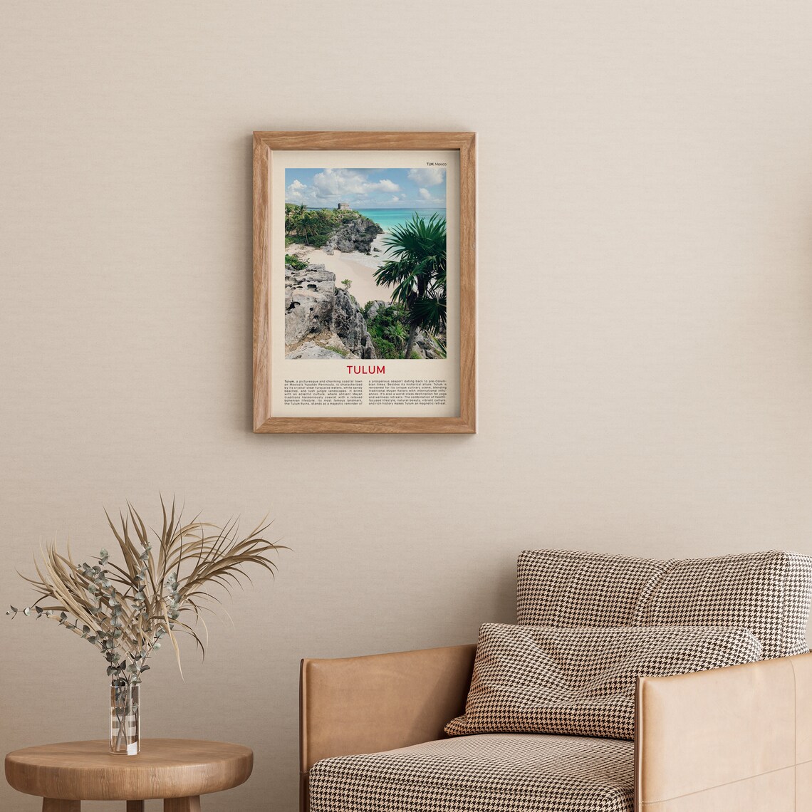 Tulum Mexico Caribbean Beach Mayan Ruins Film Photo Travel Poster - Image 3