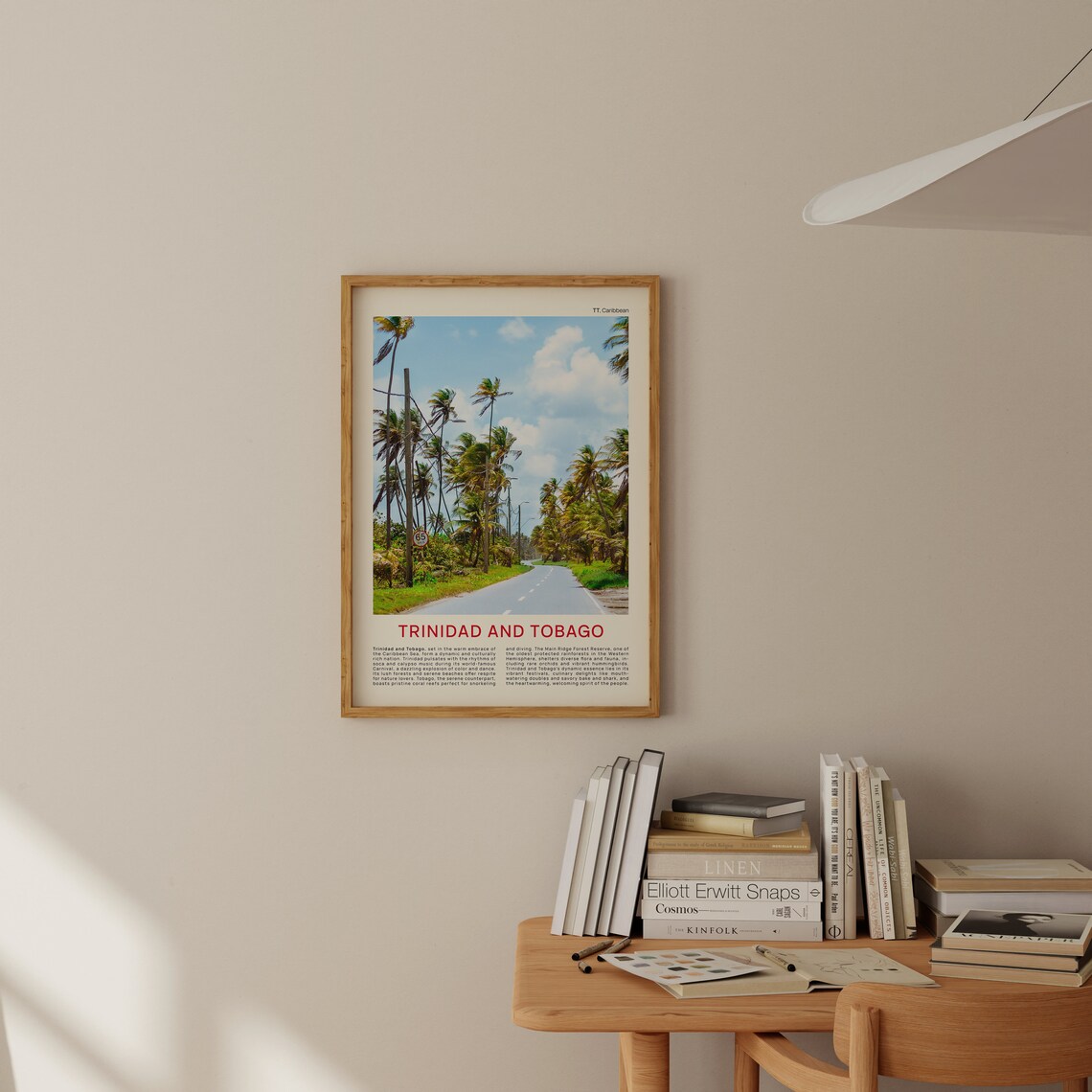 Trinidad and Tobago Palm Lined Tropical Road Caribbean Island Poster - Image 2