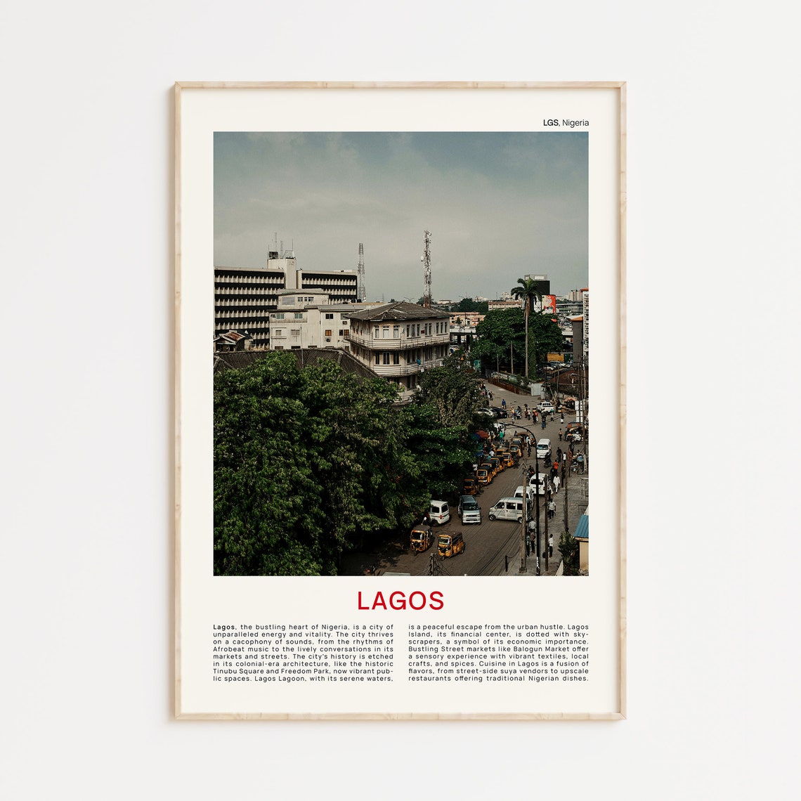 Lagos Print Film Photo Lagos Wall Art Lagos Poster Lagos Photo Lagos Poster Print Nigeria Wall Decor Nigeria Poster Print Nigeria Art
