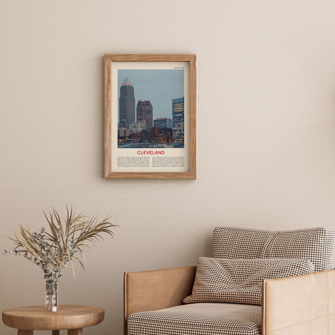 Cleveland Ohio Downtown Skyline at Twilight Lake Erie Poster - Image 3