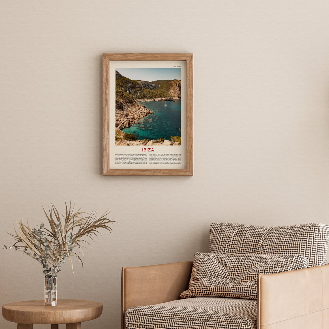 Ibiza Hidden Rocky Cove Turquoise Bay Film Photo Travel Poster - Image 3