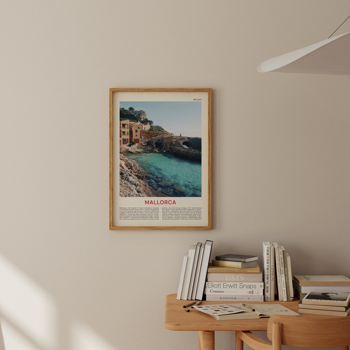 Mallorca Rocky Cove Turquoise Water Spain Island Travel Poster - Image 2