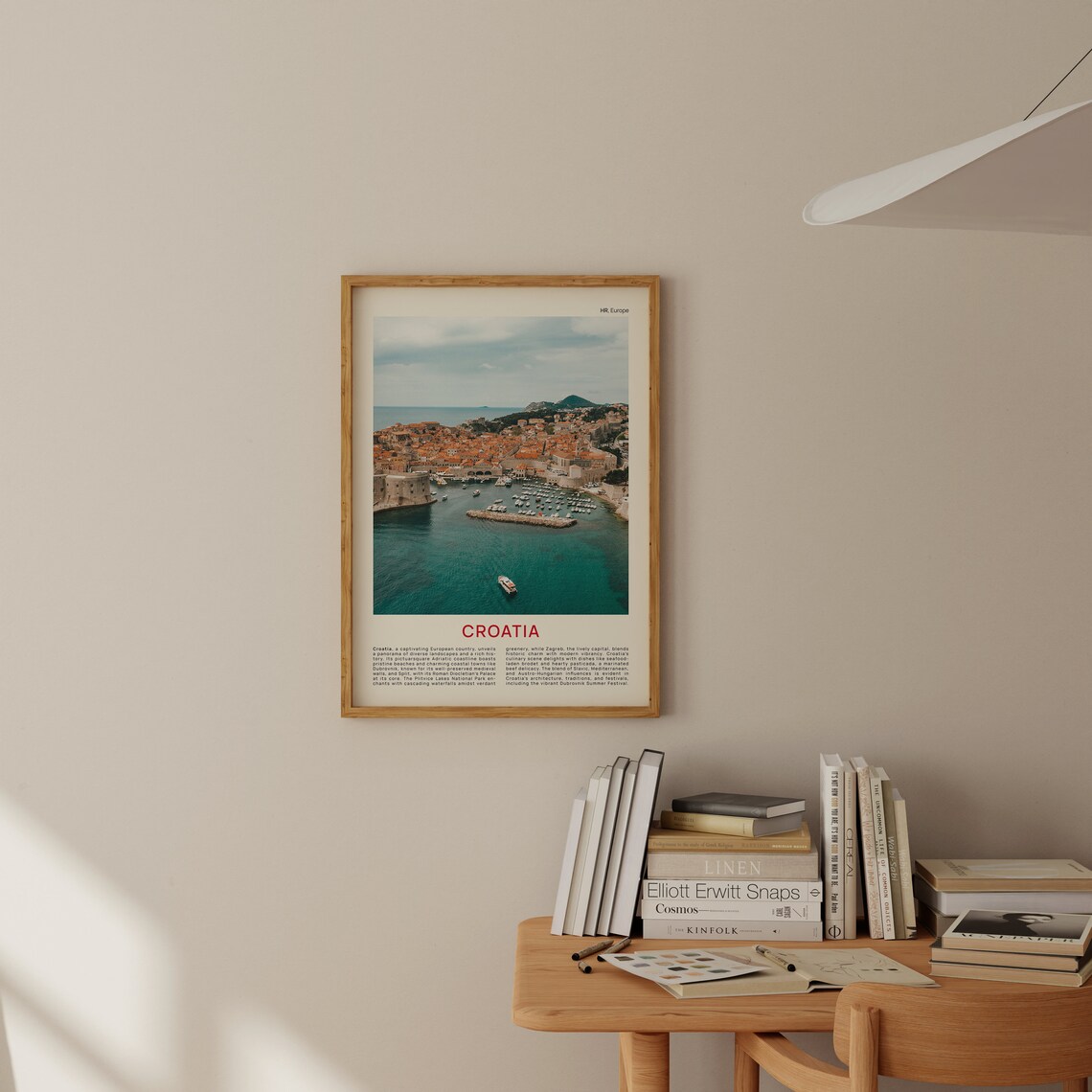 Dubrovnik Old Town Harbor Aerial Film Photo Croatia Travel Poster - Image 2