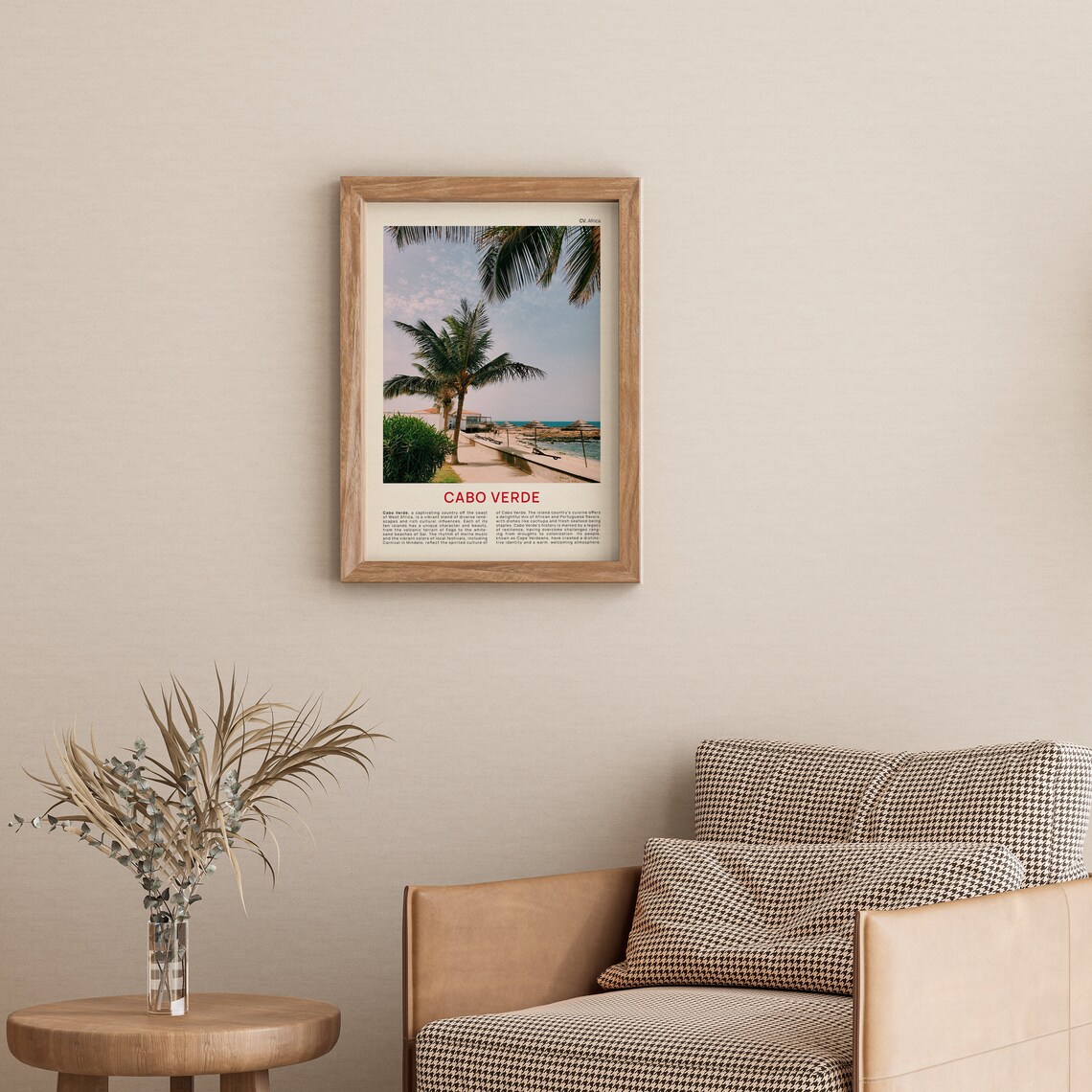 Cabo Verde Travel Poster, Palms Wall Art - Image 3