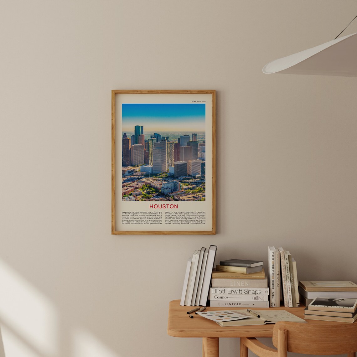 Houston Texas Downtown Skyline Aerial View Photo Travel Poster - Image 2