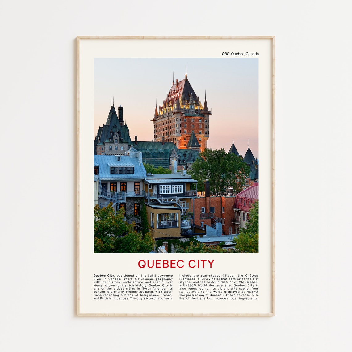 Quebec City Print Film Photo Quebec City Wall Art Quebec City Poster Quebec City Photo Quebec City Poster Print Canada Poster Print