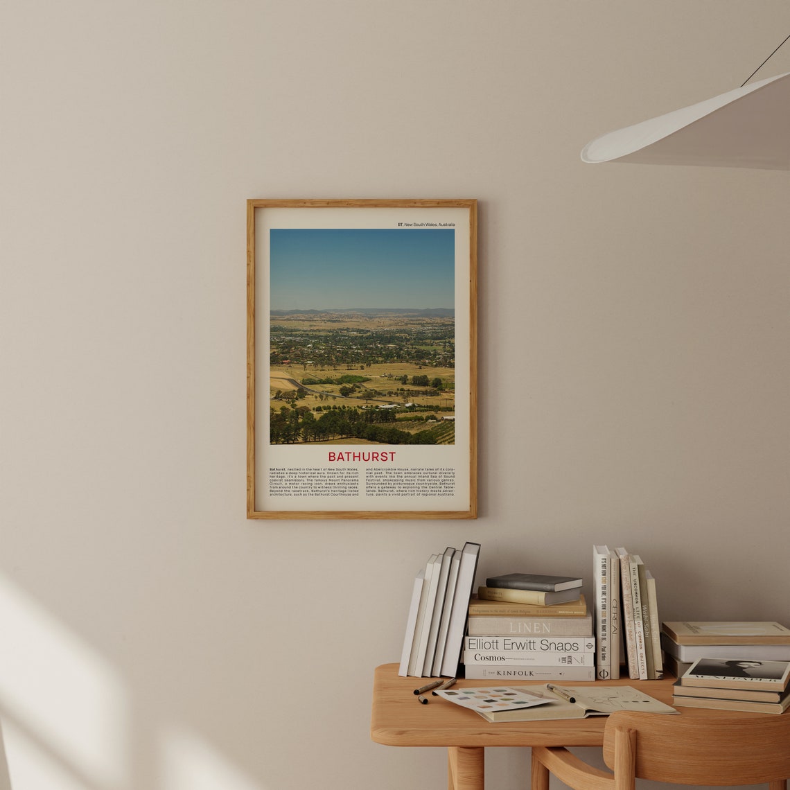 Bathurst Australia Golden Patchwork Valley Distant Hills Photo Poster - Image 2