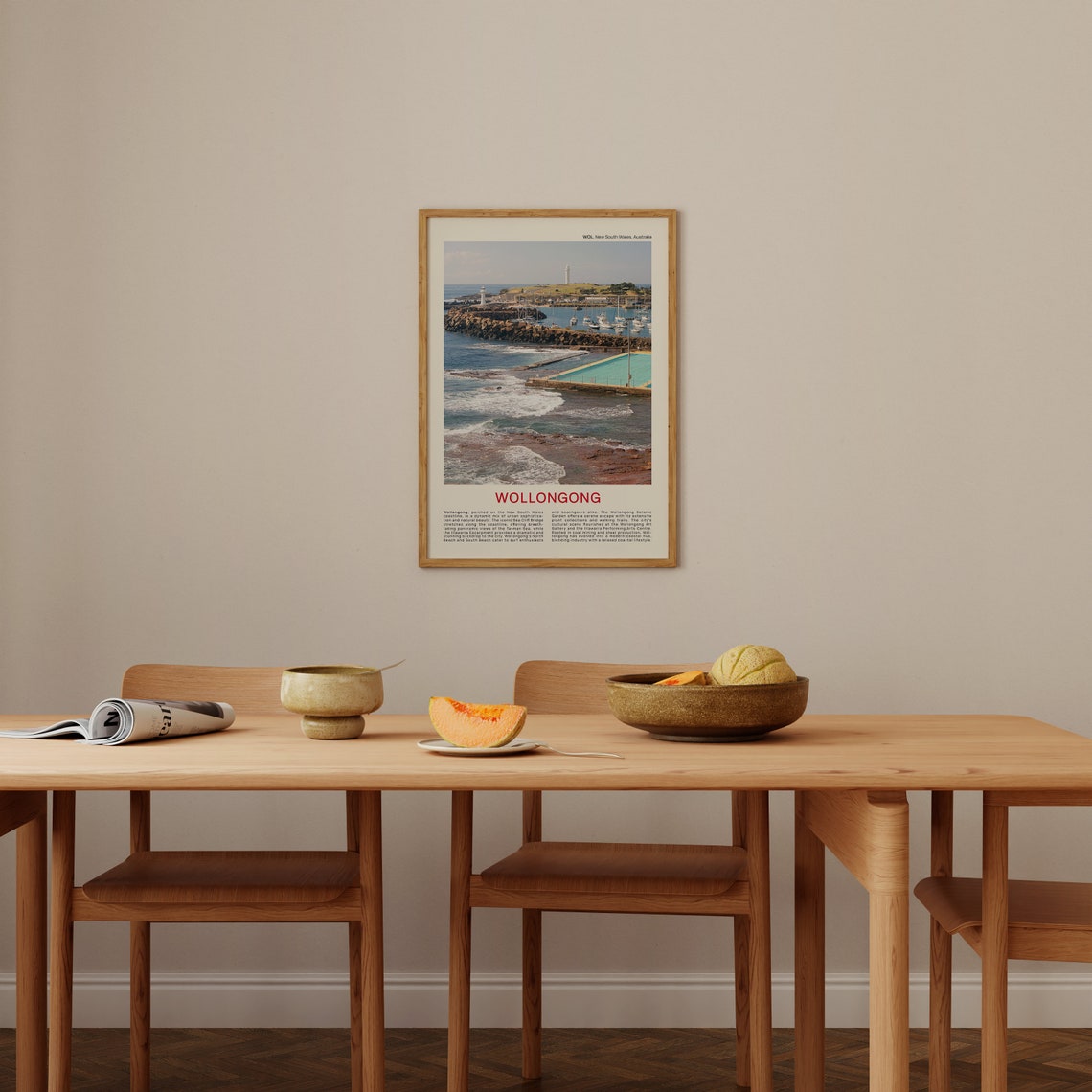 Wollongong Harbour With Lighthouse And Ocean Pool NSW Travel Poster - Image 4