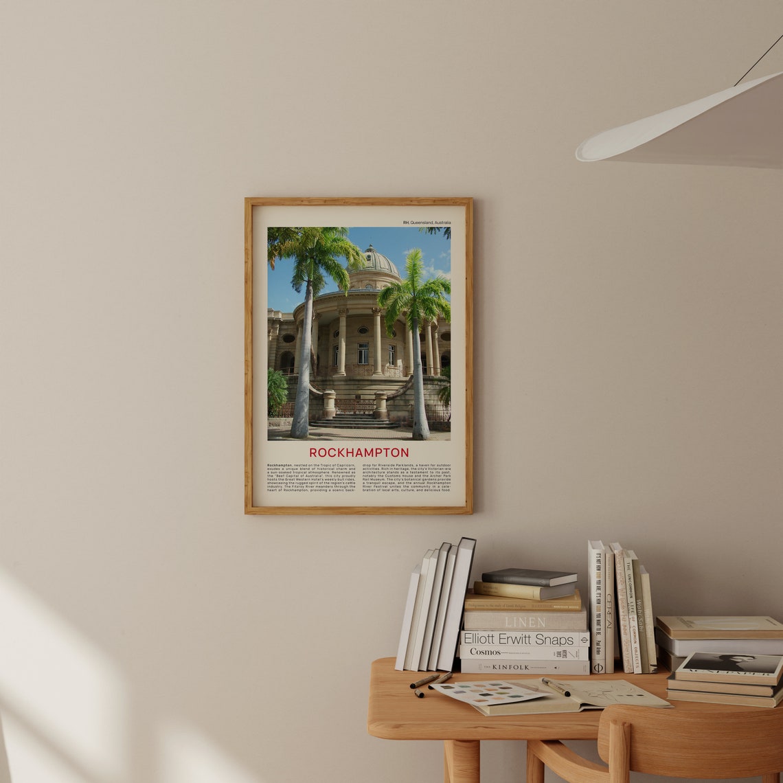 Rockhampton Historic Custom House with Palm Trees Travel Poster - Image 2