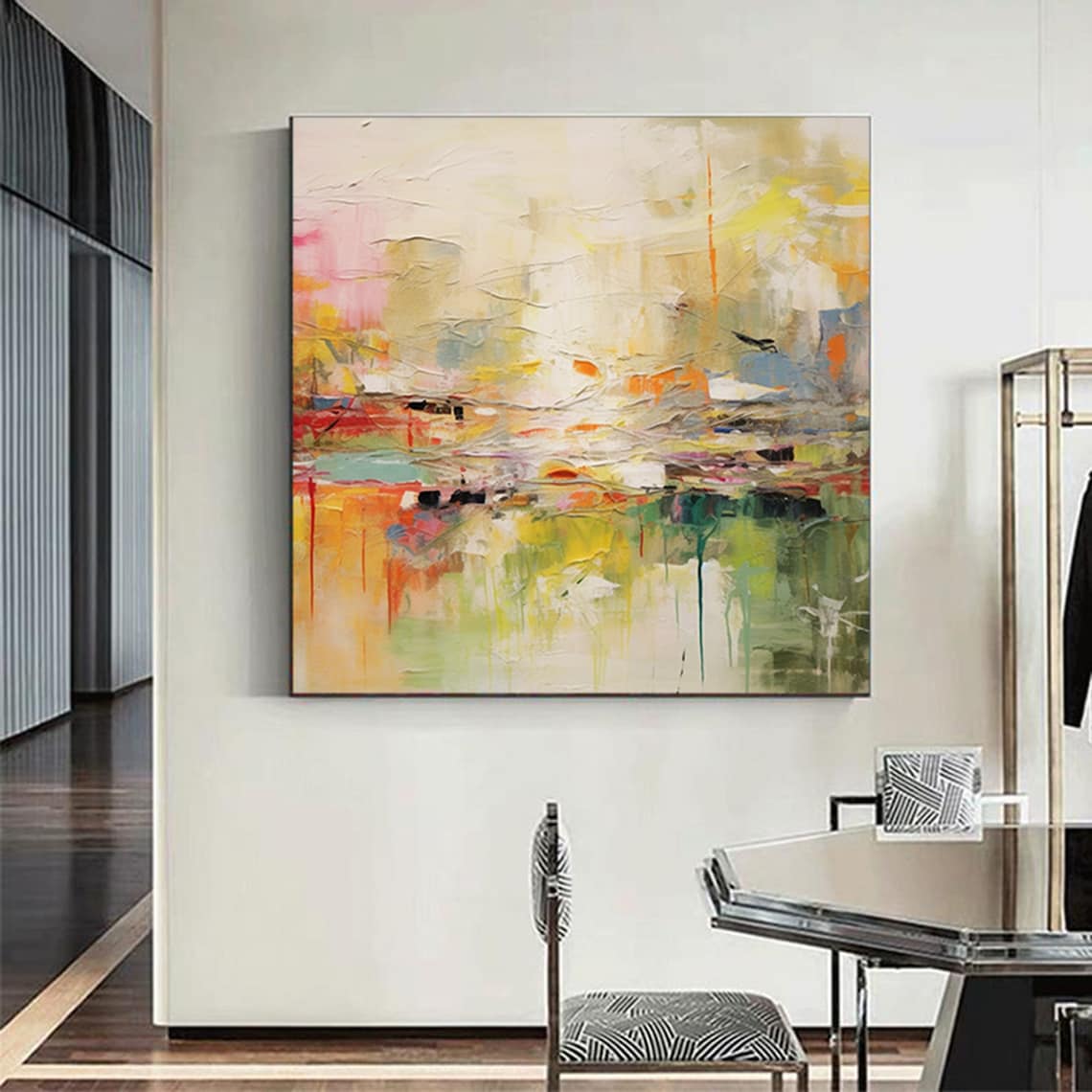 Colorful Abstract Art Print, Modern Living Room - Image 4