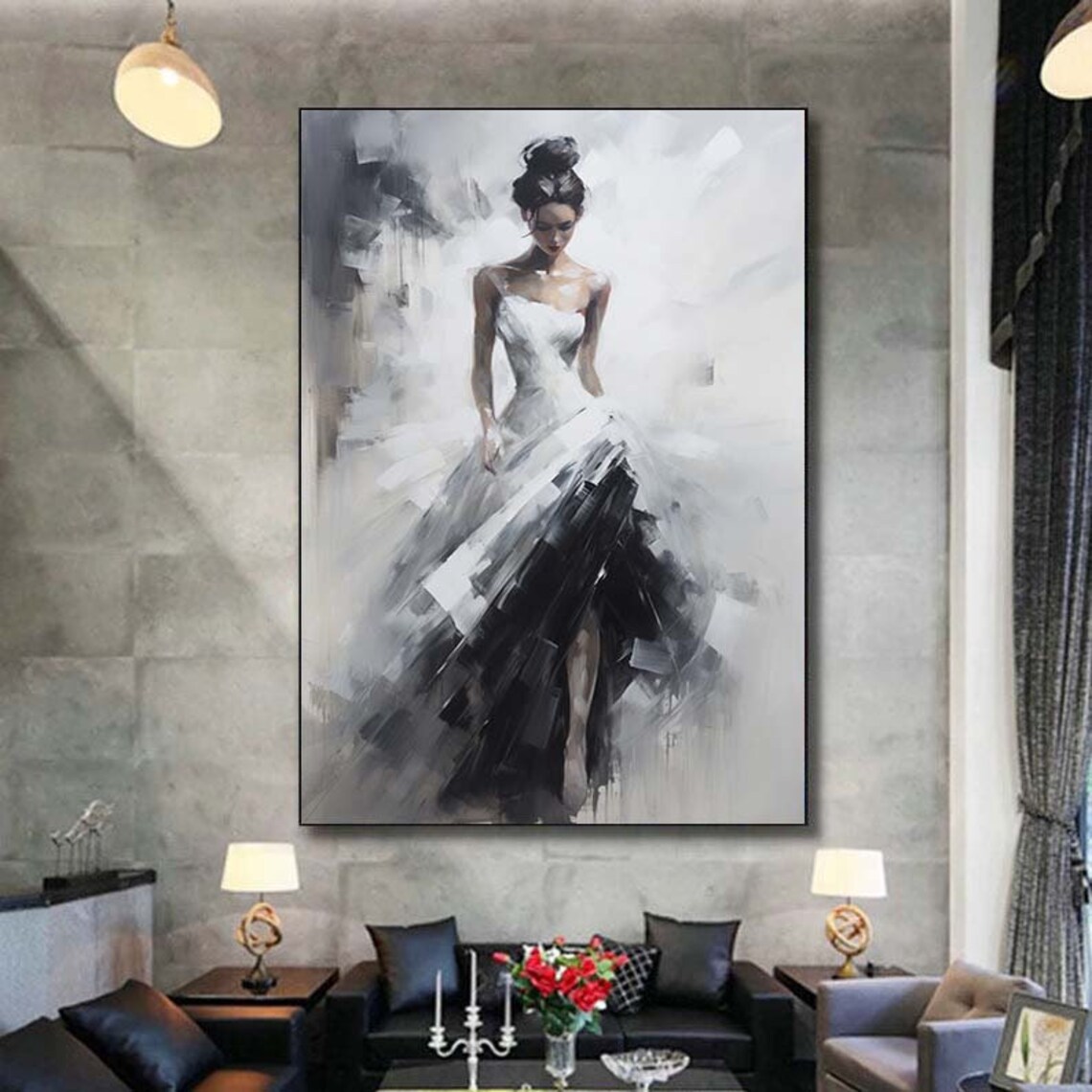 Ballerina Oil Painting, Living Room Wall Art Print - Image 5