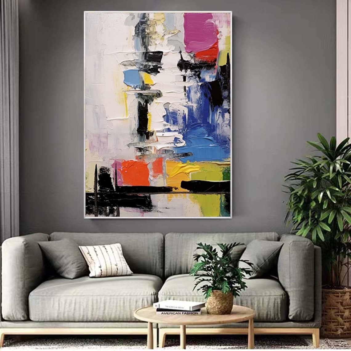 Minimalist Abstract Painting, Modern Wall Art Print - Image 2