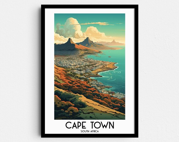 Cape Town Travel Wall Art South Africa Painting Gifts Africa Home Decor Prints Posters Handmade Art