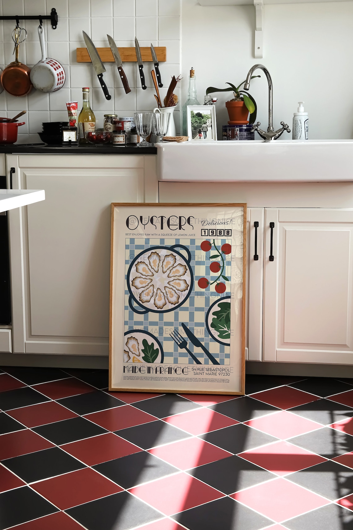 Oysters Poster, Retro Pop Art Kitchen Print - Image 3
