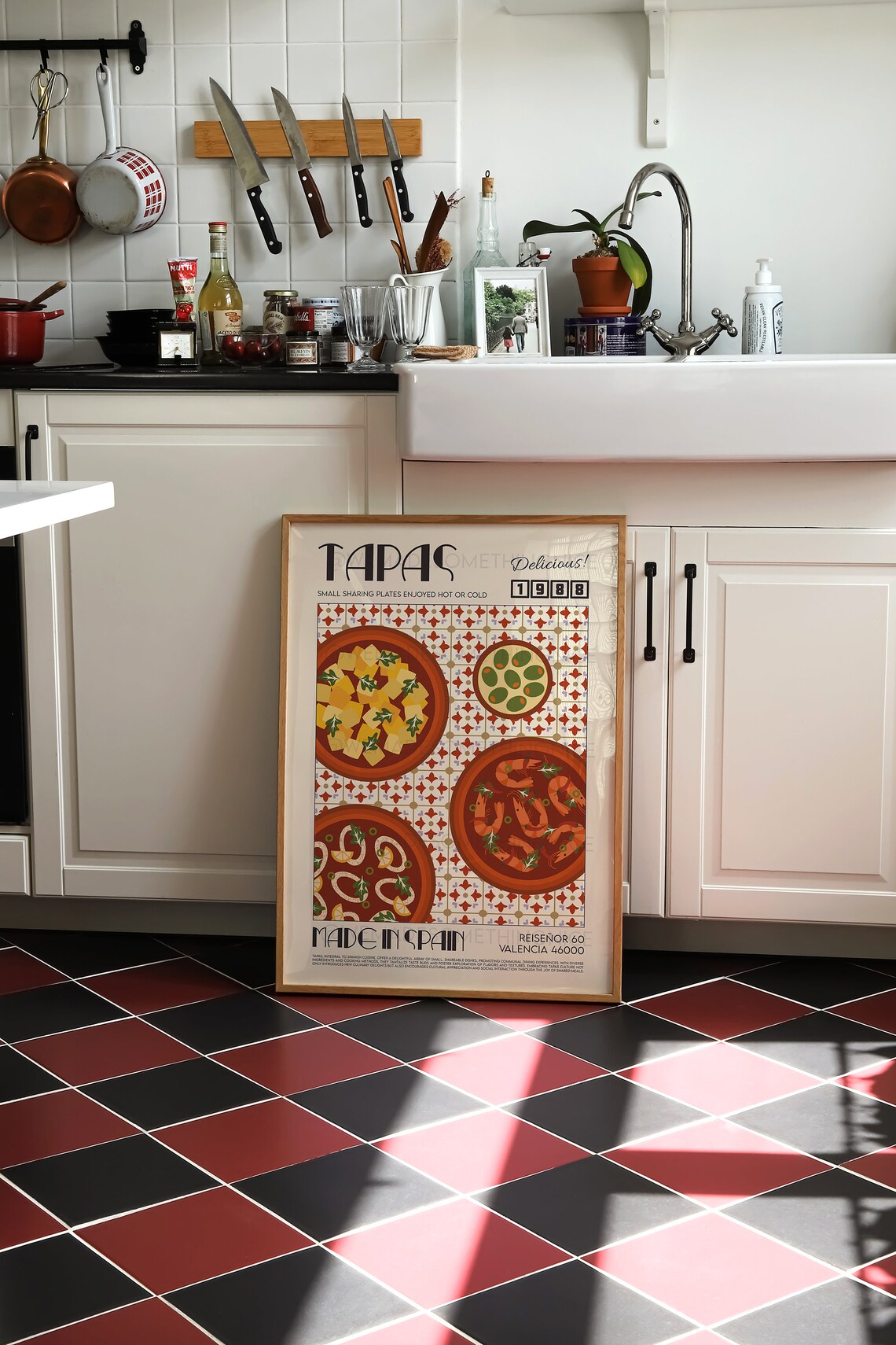 Tapas Retro Kitchen Poster, Spain Food Art - Image 2