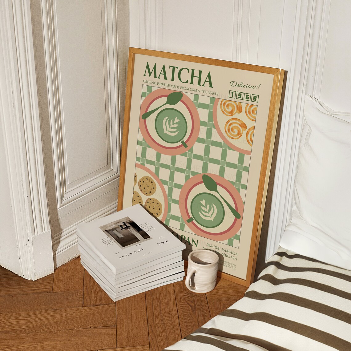 Matcha Poster, Retro Kitchen Wall Art Print - Image 2