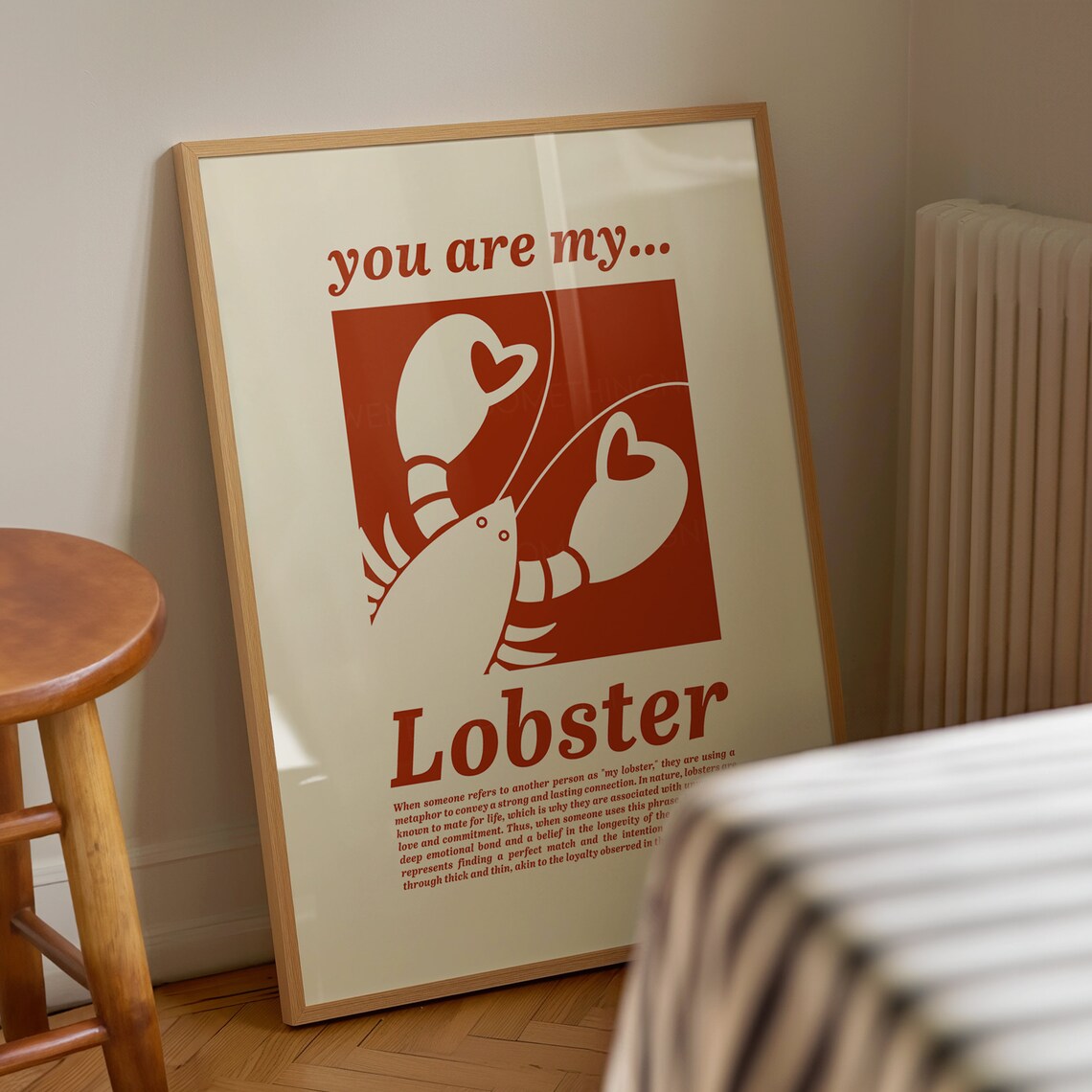 You Are My Lobster Coastal Kitchen Art Print - Image 2