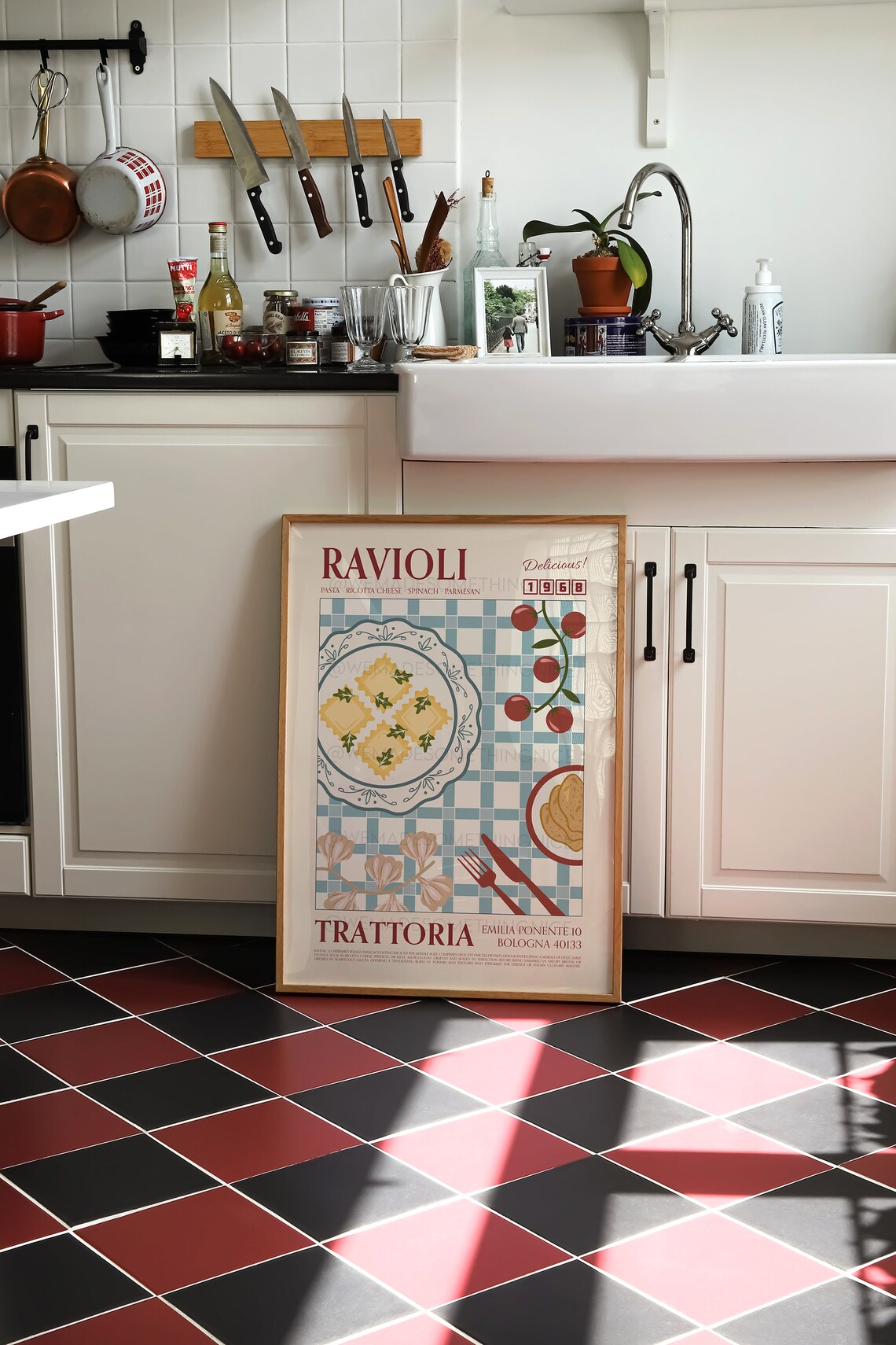 Ravioli Poster, Retro Modern Kitchen Wall Art - Image 4