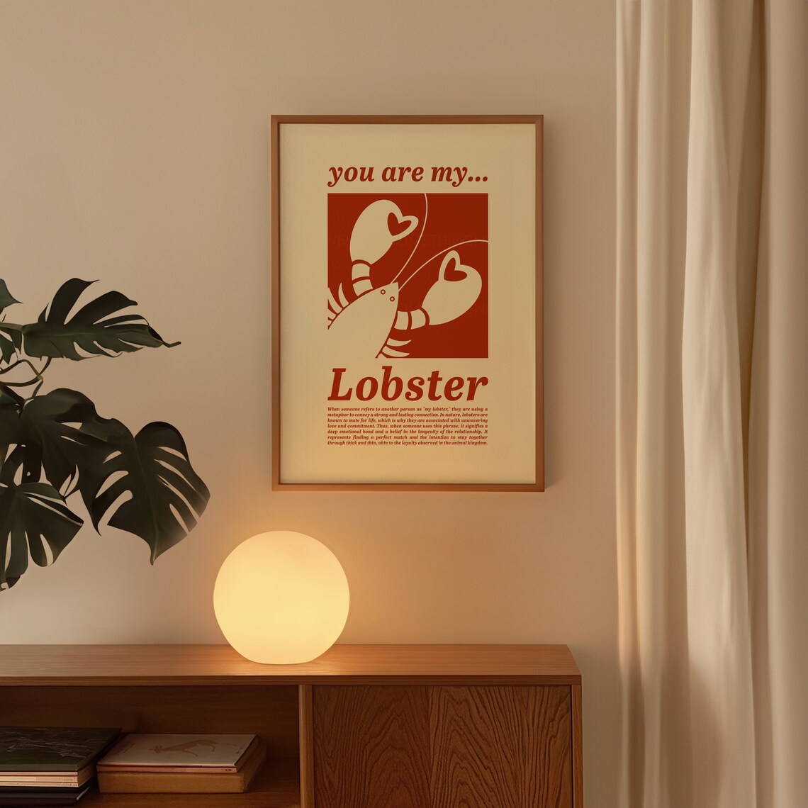 You Are My Lobster Coastal Kitchen Art Print - Image 3