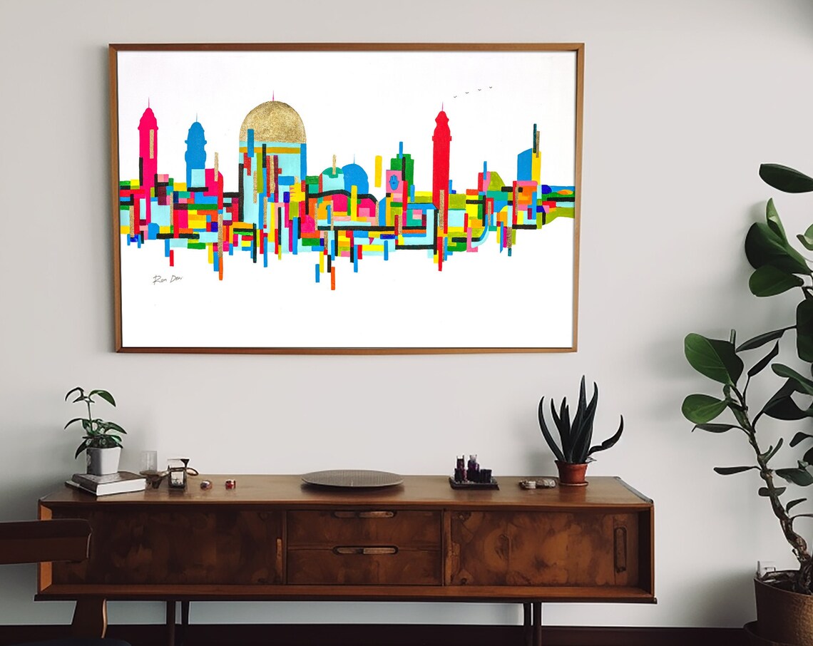 Jerusalem Abstract by Ron Deri, Modern Art Print