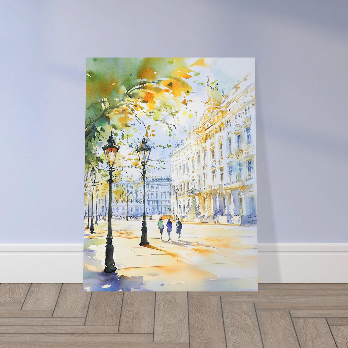 Vienna Street Scene Watercolor Painting, Travel Poster - Image 2