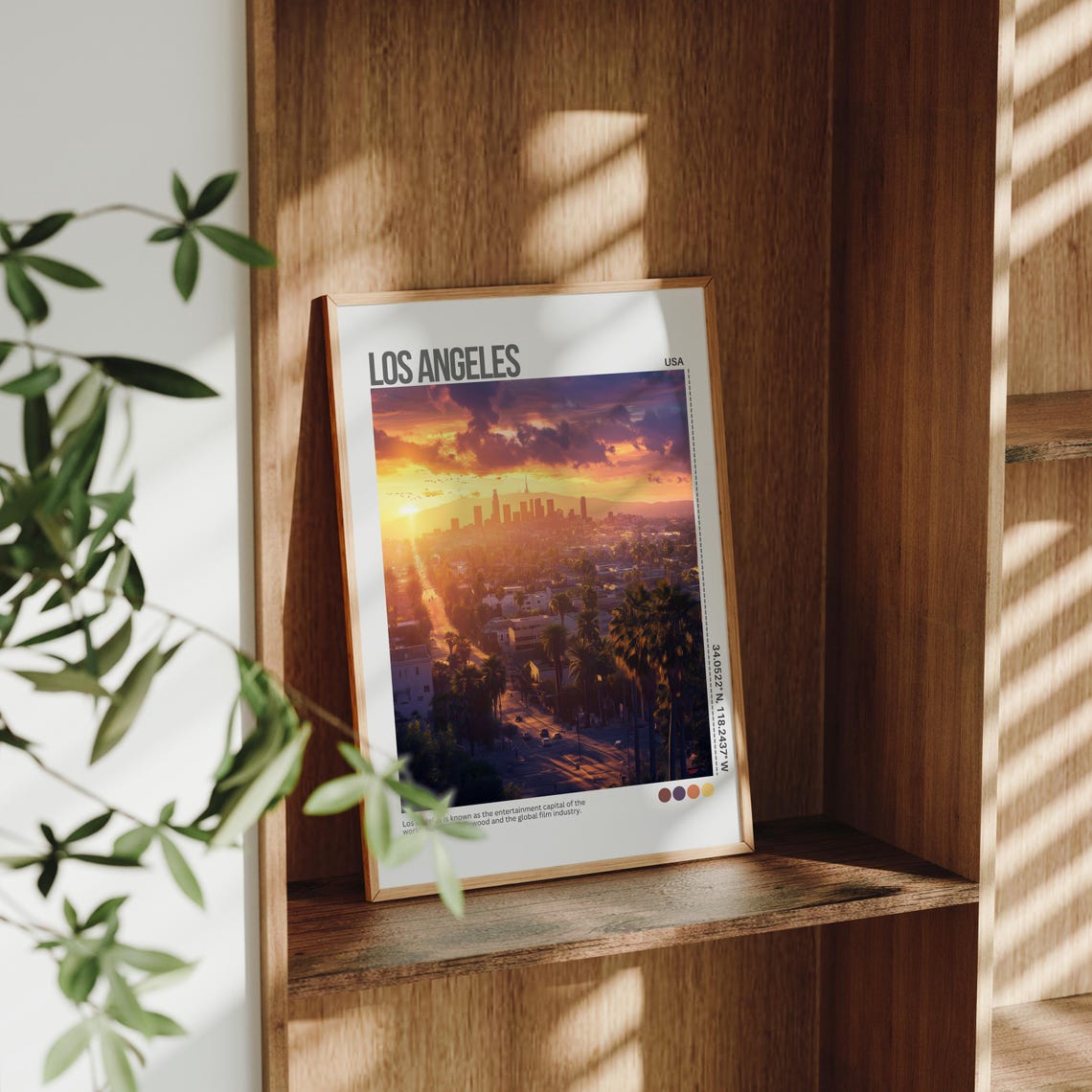 Los Angeles Wall Art Los Angeles Poster California Art Print Los Angeles Skyline Los Angeles Travel Poster Print Wall Art - Image 4