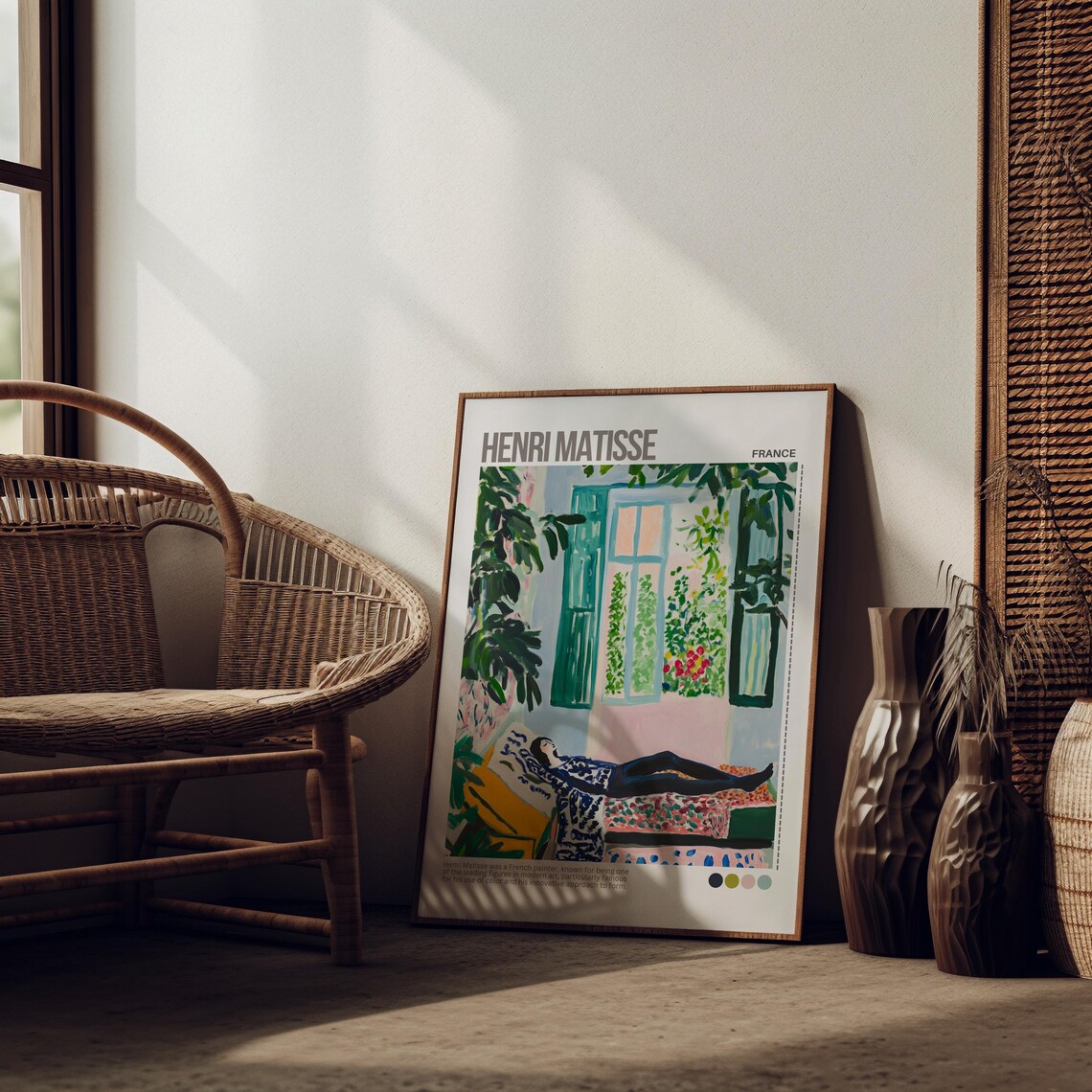 Henri Matisse Reclining Woman Window Fauvist Color Art Poster - Image 4