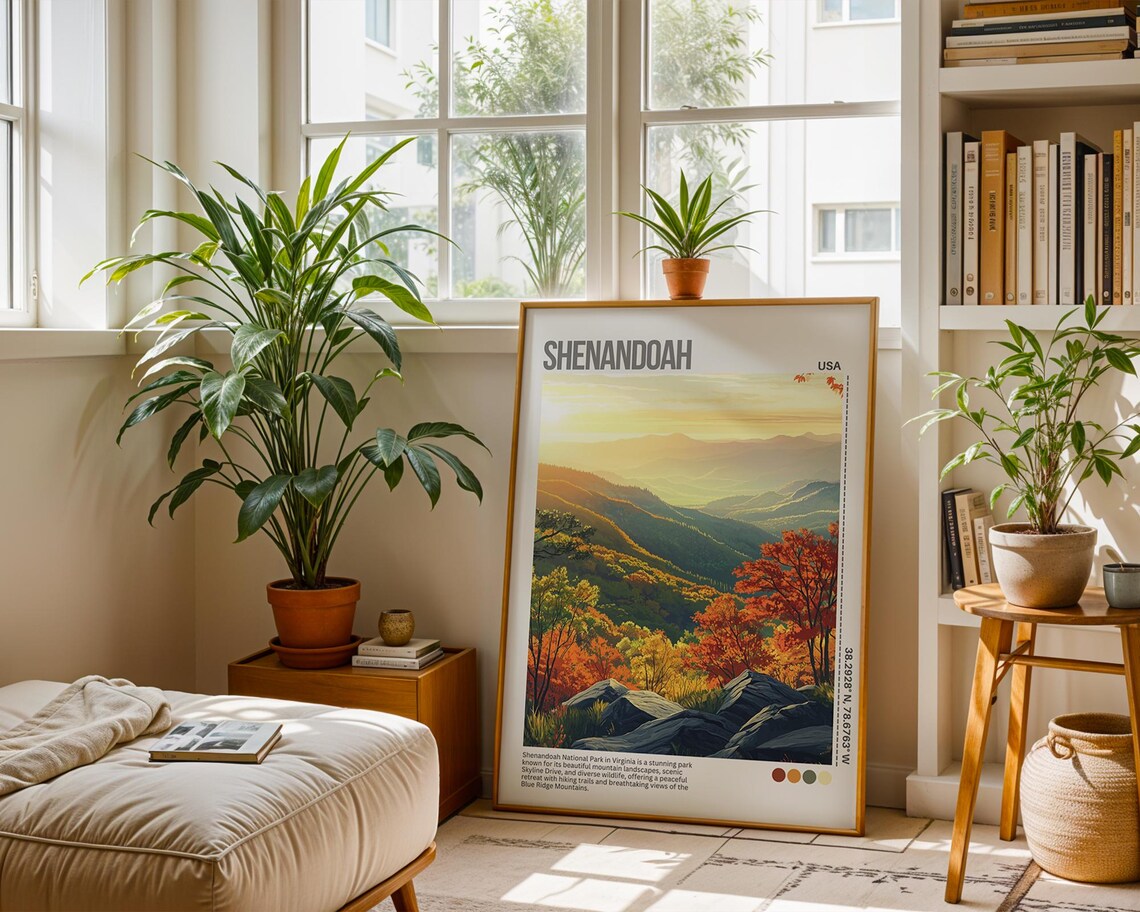 Shenandoah Virginia Autumn Foliage National Park Travel Poster - Image 5
