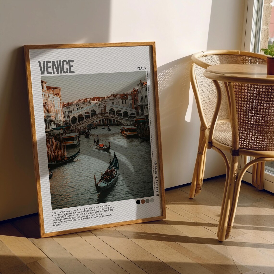 Venice Italy Rialto Bridge Grand Canal Daytime Photo Travel Poster - Image 5
