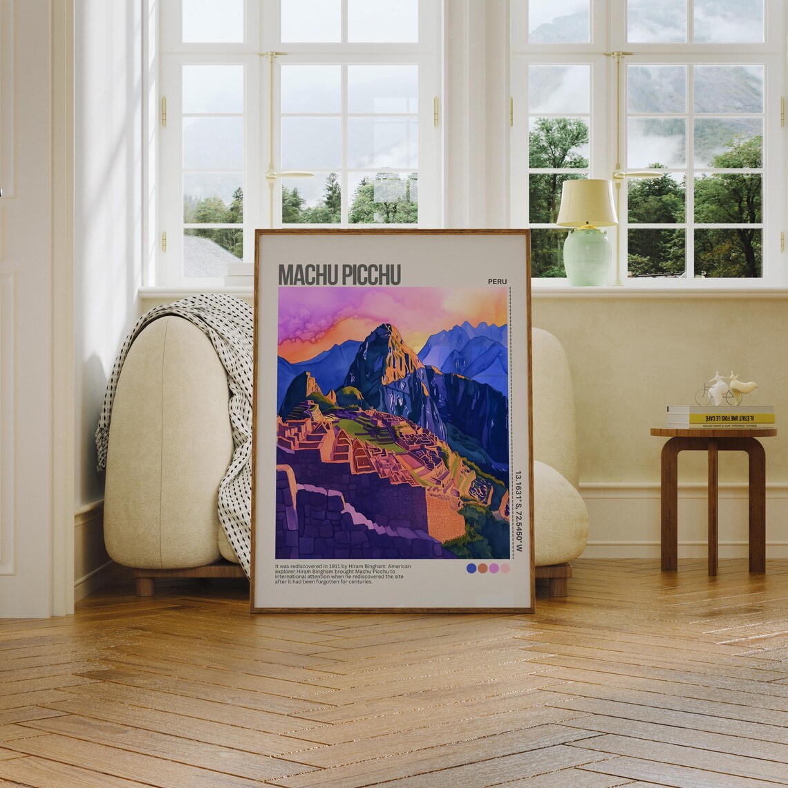 Machu Picchu Violet Dusk Andes Mountain Peaks Peru Travel Poster - Image 3