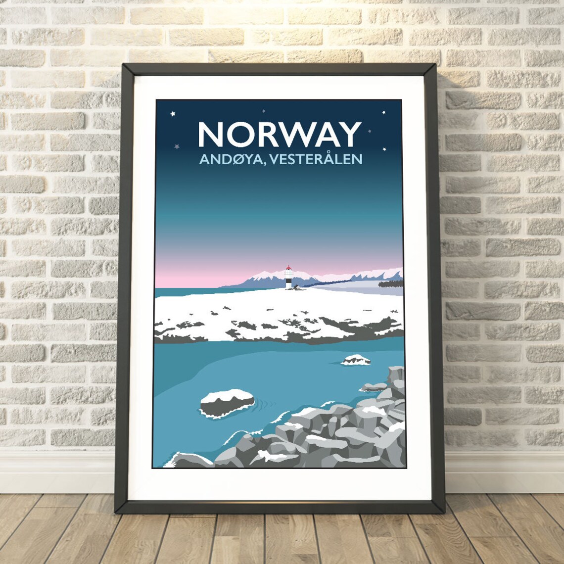 Andya Vesterlen Norway Travel Poster, Memory Capture