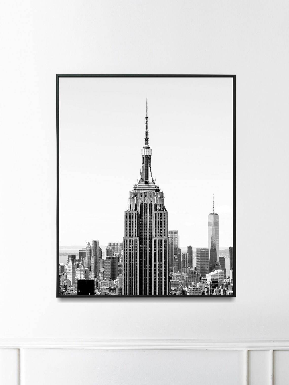 Empire State Building Skyline Black And White New York Photo Print - Image 4