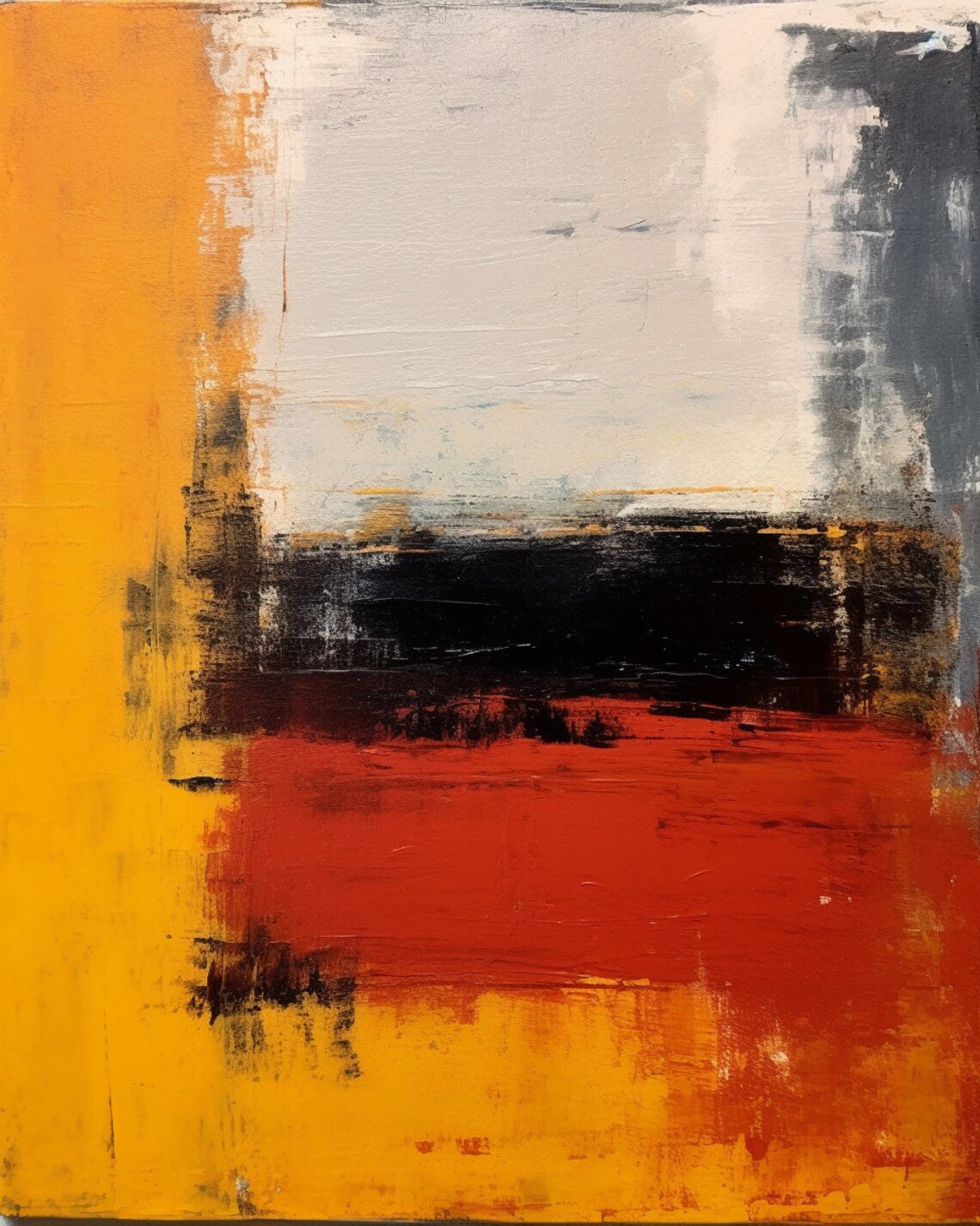 Mark Rothko Style Yellow L Abstract Art Print