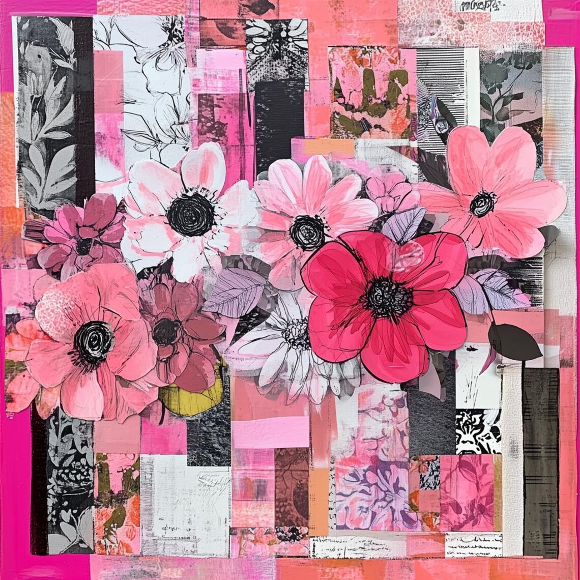 Floral Abstract Art Print, Modern Impressionism